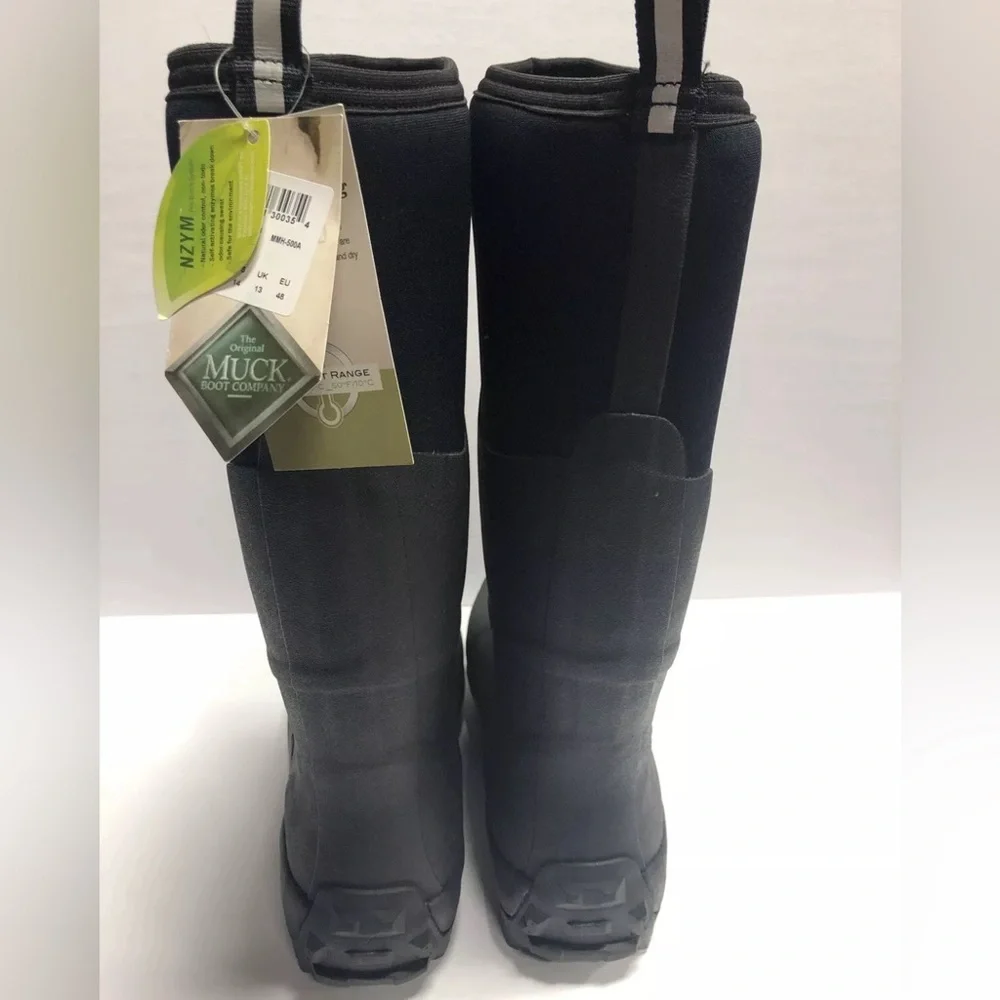 Muck Men’s Muckmaster Tall Black Waterproof Boots, Size 14M
